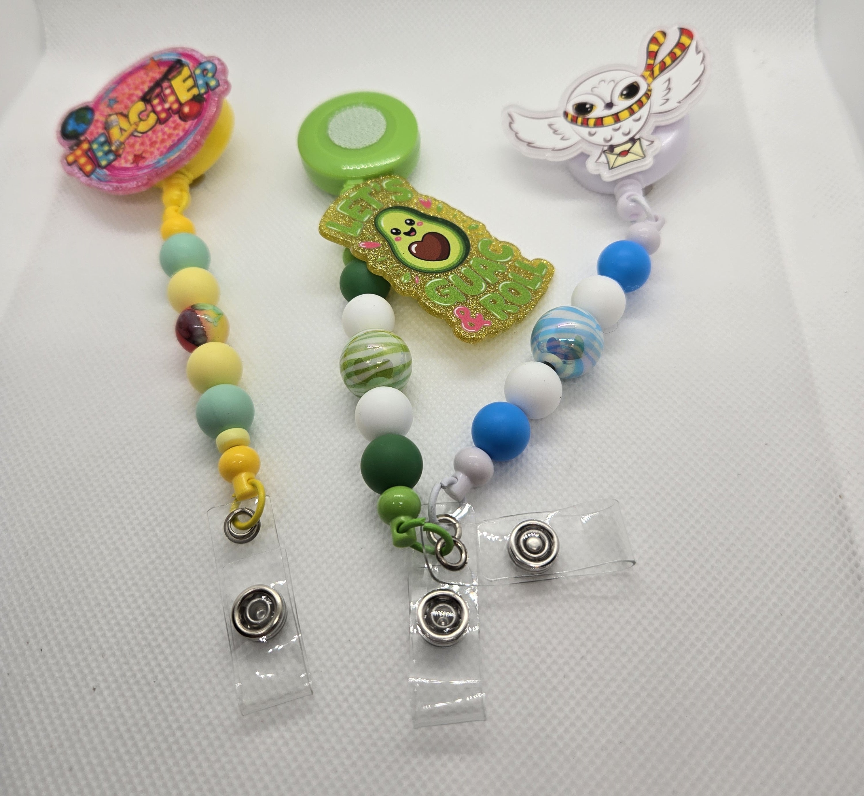 Badge Reels with acrylics ready made